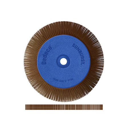 Dedeco Sunburst Radial Bristle Discs 8 in X 1 in Straight Ts Brown 36 Grit A/O 1/Unit 1918